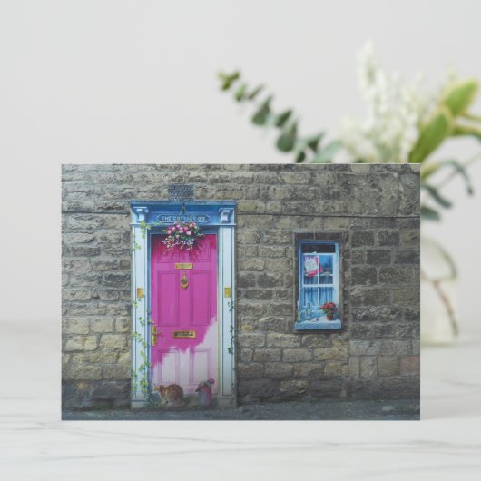 Invitation Porte Rose (Debout devant)