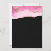 Invitation Porte rose et or Black Bold 40e anniversaire (Dos)