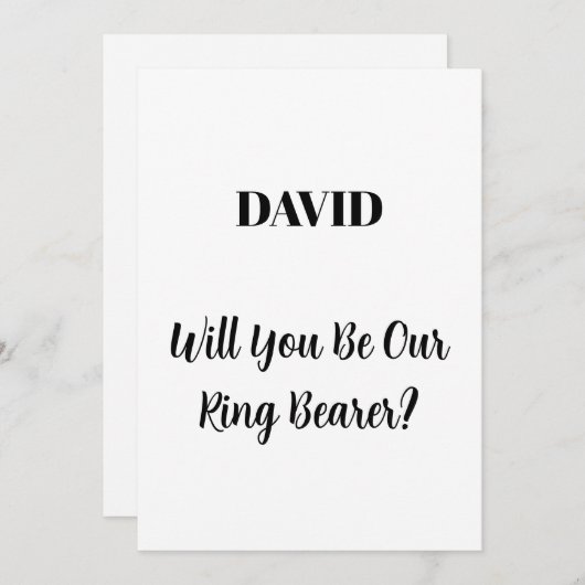 Invitation Porte-sonnerie Nom personnalisé Simple Mariage min (Devant / Derrière)