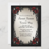 Invitation Portes de fer roses goth Ajouter quatre images (Devant)