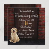 Invitation Portes Dog Brick Wall House Party (Devant / Derrière)
