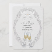 Invitation Portes Mariages blanches et pain au champagne (Devant)