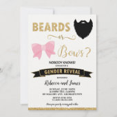 Invitation Portes ou vaches Genre Reveal Baby shower Or (Devant)