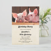 Invitation Portes roses mignonnes Photographie Anniversaire (Debout devant)