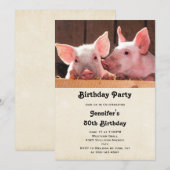 Invitation Portes roses mignonnes Photographie Anniversaire (Devant / Derrière)