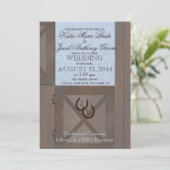 Invitation Portes stables Mariage de grange (Debout devant)