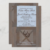 Invitation Portes stables Mariage de grange (Devant / Derrière)