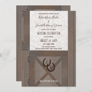 Invitation Portes stables Mariage de grange