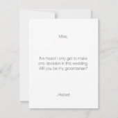 Invitation Porteur d'alliances de smoking | Groomsman (Dos)