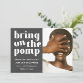 Invitation Portez la Pomp One Photo Grad Party (Debout devant)