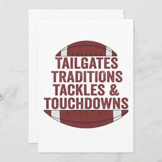 Invitation Portières arrière Traditions Plaques & Touchdowns (Devant / Derrière)