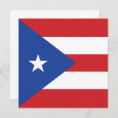 Invitation Porto Rico Flag (Devant / Derrière)