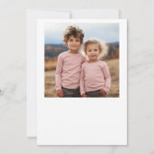 Invitation Portrait à deux frères Photo Boho minimal Annivers (Dos)
