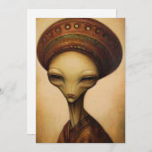 Invitation Portrait Alien antique (Devant / Derrière)