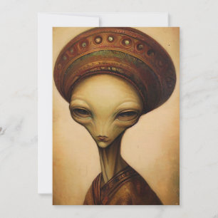 Invitation Portrait Alien antique