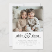 Invitation Portrait conjoint d'invitation d'anniversaire (Devant)
