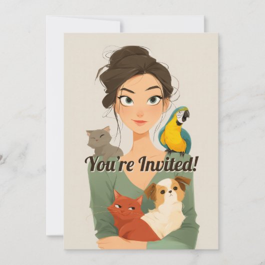 Invitation Portrait cosy de Pet Lover (Devant)