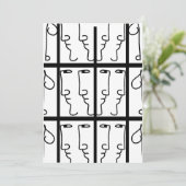 Invitation Portrait Cubiste (Debout devant)