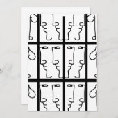 Invitation Portrait Cubiste (Devant / Derrière)