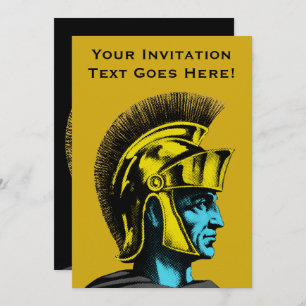 Invitation Portrait d'art pop gladiateur romain