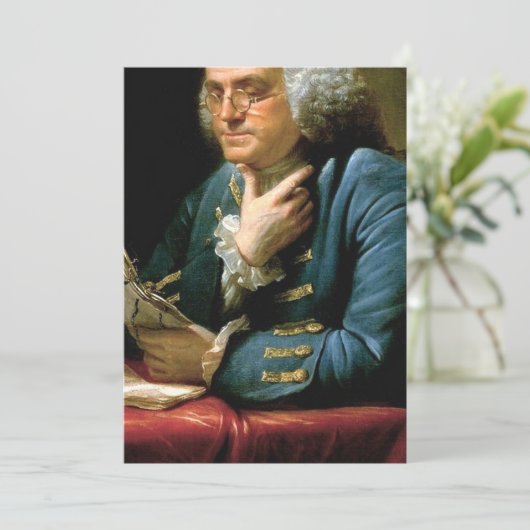 Invitation Portrait De Benjamin Franklin (Debout devant)
