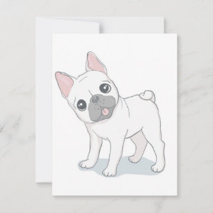 Invitation Portrait de Bouledogue Français Mignon Amateur d