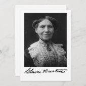 Invitation Portrait de Clara Barton (Devant / Derrière)