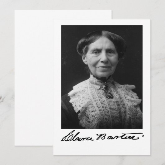 Invitation Portrait de Clara Barton (Devant / Derrière)