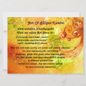 Invitation PORTRAIT DE FLUTISTE Mascarade vénitienne Jaune or (Dos)