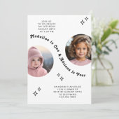 Invitation Portrait de frère conjoint photo Boho minimal anni (Debout devant)