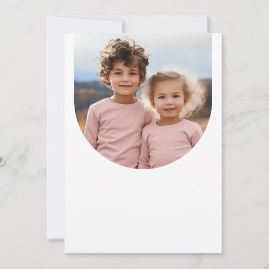 Invitation Portrait de frère conjoint photo Boho minimal anni (Dos)