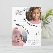 Invitation Portrait de frère conjoint photo Boho minimal anni (Debout devant)