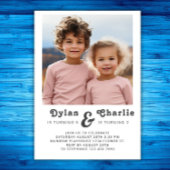 Invitation Portrait de frère conjoint photo Boho minimal anni