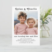 Invitation Portrait de frère conjoint photo Boho minimal anni (Debout devant)