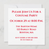 Invitation Portrait de la déesse Athéna (Dos)