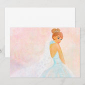 Invitation Portrait de la mariée (Devant / Derrière)