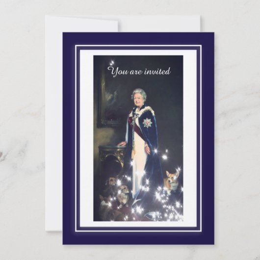 Invitation Portrait de la reine Elizabeth (Devant)