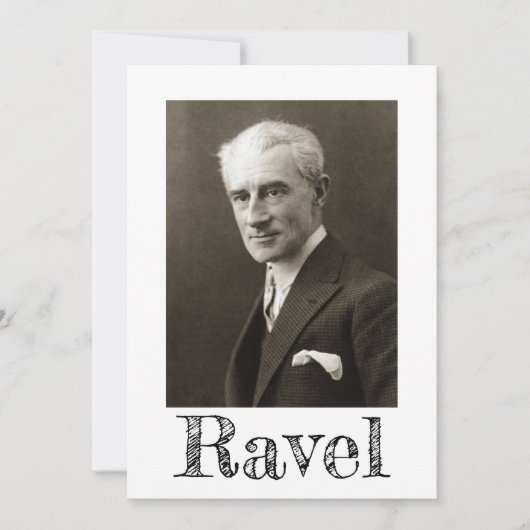 Invitation Portrait de Maurice Ravel (vers 1925) (Devant)