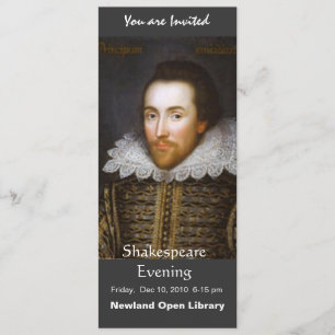 Invitation Portrait de Shakespeare