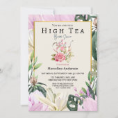 Invitation Portrait de thé à la hauteur aux tons de pourpre d (Devant)