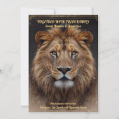 Invitation Portrait de Wild Lion Head (Devant)