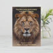 Invitation Portrait de Wild Lion Head (Debout devant)