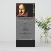 Invitation Portrait de William Shakespeare (Debout devant)