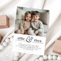 Portrait d'invitation d'anniversaire conjoint
