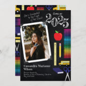 Invitation Portrait du tableau de bord de l'enseignement (Devant / Derrière)