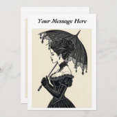 Invitation Portrait gothique victorien (Devant / Derrière)