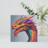Invitation Portrait majestueux de Dragon (Debout devant)