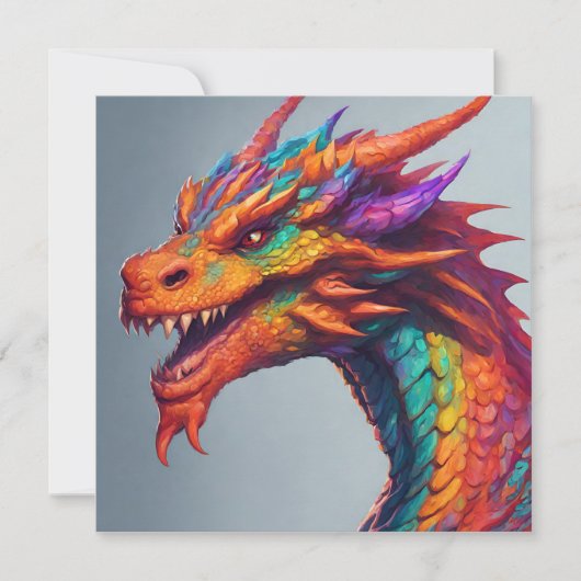 Invitation Portrait majestueux de Dragon (Devant)