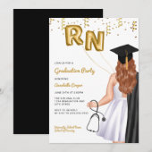 Invitation Portrait Nursing School Graduation Party (Devant / Derrière)