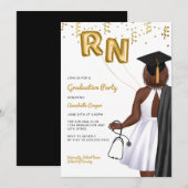 Invitation Portrait Nursing School Graduation Party (Devant / Derrière)